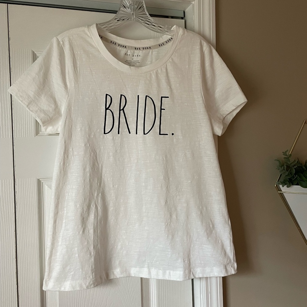 Rae Dunn White BRIDE T-Shirt | Size M